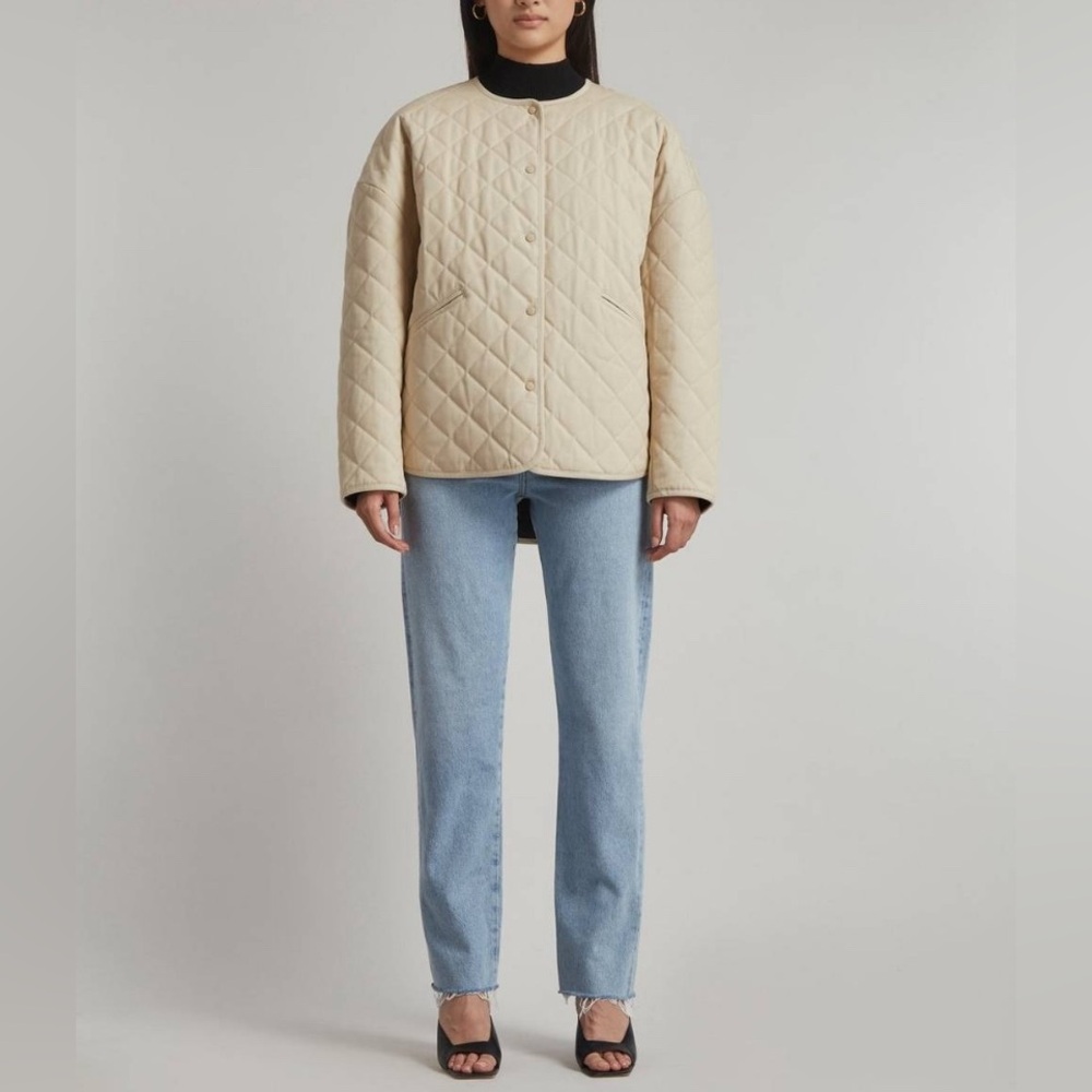 Totême Quilted Cotton Canvas Jacket Beige 34 - Picture 2 of 14